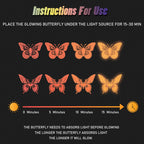 SAOROPEB 3D Butterfly Wall Decor 48 Pcs Gold Butterfly Birthday Decorations