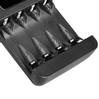 Amazon Basics Battery Charger for Rechargeable AA and AAA NiMh Batteries – UK Plug, 4-Bay, Black