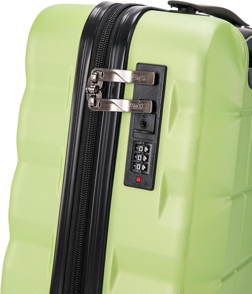 ATX Luggage Extra Large Suitcase Super Lightweight Durable ABS Hard Shell Suitcase with 4 Wheels and Built-in TSA Lock (Black, 32 Inches,132 Liter)