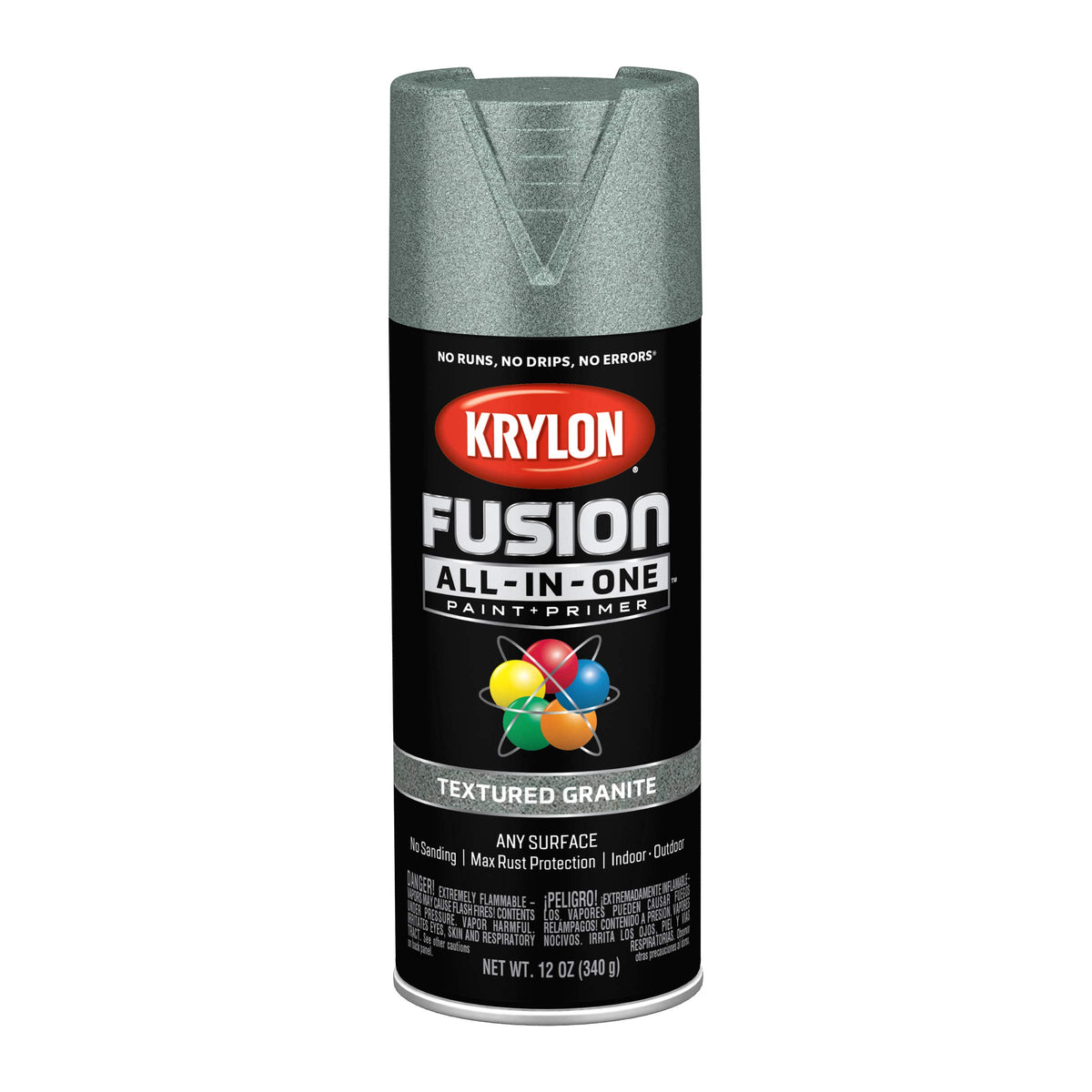 Krylon Fusion All-In-One, Metallic, Black Stainless Steel, 12 oz