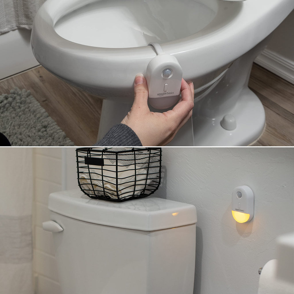 Amazon Basics LED Puck Lights, Battery Operated, 50 Lumens, Under Cabinet Lighting, Easy to Install, Easy to Use, Adhesive Backing, 2-Pack, White