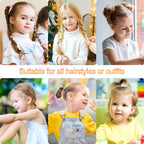 Hanyousheng 200 Pieces Hair Ties,Elastic Hairbands Ponytail Holders Hair Tie, Multicolor 2mm Hair Bands No Crease Hair Elastics Small Ponytail Holders Hair Accessories for Kids Girls Infants Toddlers