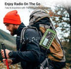 Mesqool Portable Wind Up Hand Crank and Solar Powered Radio with USB Phone Charger, Emergency Radio with SOS Alarm and Flashlight, AM/FM/SW Radio with 12000mAh Rechargeable Battery for Outdoor