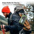 Mesqool Portable Wind Up Hand Crank and Solar Powered Radio with USB Phone Charger, Emergency Radio with SOS Alarm and Flashlight, AM/FM/SW Radio with 12000mAh Rechargeable Battery for Outdoor