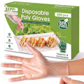 Keppi 600 Pack Disposable Food Prep Gloves – Clear Polyethylene, Latex- BPA & Powder-Free – Bulk Kitchen Gloves for Cooking, Catering, BBQ, Baking, Restaurant Food Handling