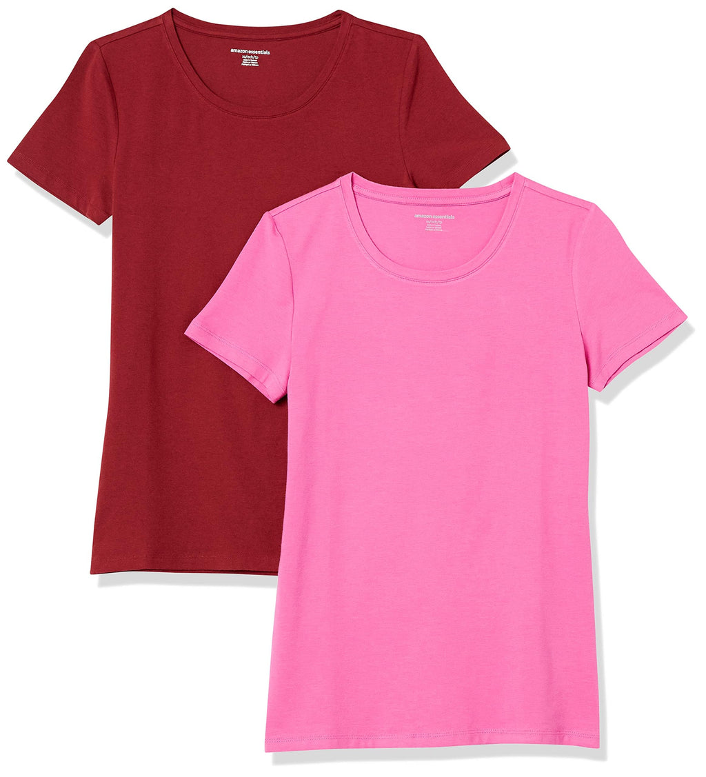 Amazon Essentials Women's Regular-Fit Short-Sleeve Crewneck T-Shirt, Multipacks