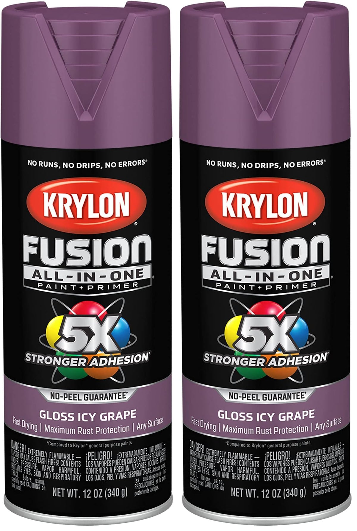 Krylon Fusion All-In-One, Metallic, Black Stainless Steel, 12 oz