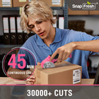 SnapFresh Cordless Electric Scissors, 4V Electric Mini Box Cutter, Carpet & Cardboard Cutter Tool with a Replacement Blade/Charger, Rotary Cutter for Cardboard Packages Leather Plastic （Green）