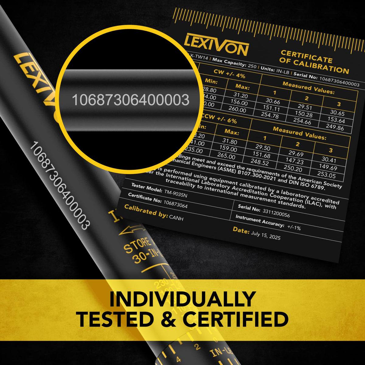 LEXIVON Torque Wrench 1/2-Inch Drive Click 10~150 Ft-Lb/13.6~203.5 Nm (LX-183)