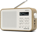 DAB/DAB+ & FM Portable Digital Radio | Simple Controls | Dual Alarms & Sleep Timer | Battery & Mains Powered (4x”AA”) | Bluetooth | Perfect for Home, Office or Outdoors | AZATOM Desire X2 (Oak)