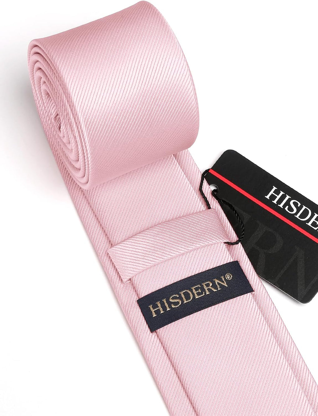 HISDERN Skinny Tie Solid Color 6cm Slim Ties for Men Wedding Classic Formal Business Necktie