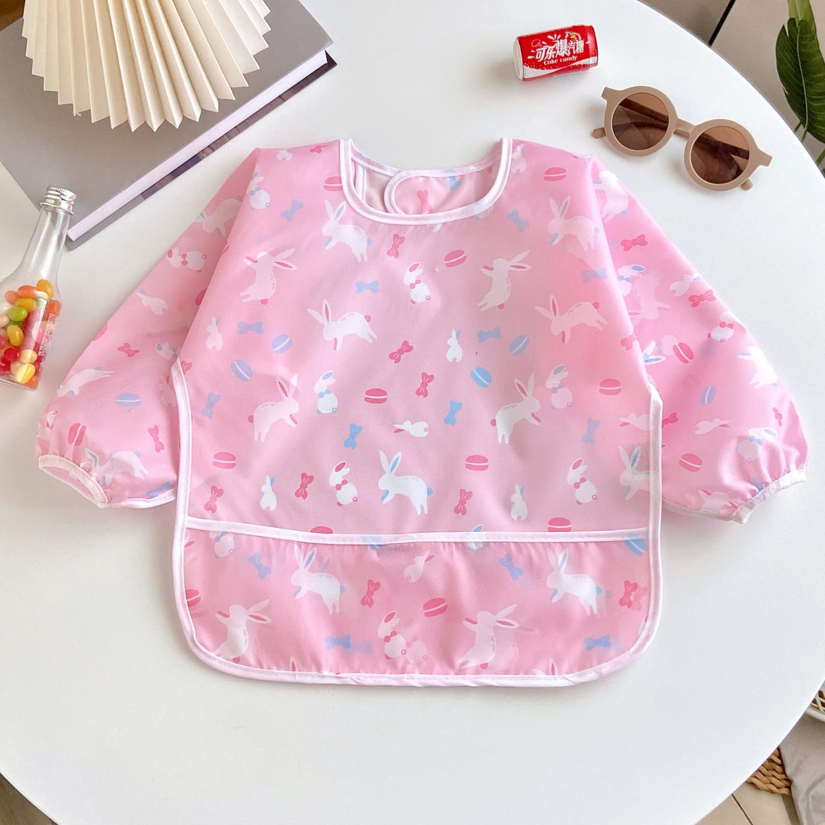 PandaEar 3 Pack Baby Weaning Bibs with Long Sleeves | Waterproof Toddler Bibs 6-24 Months