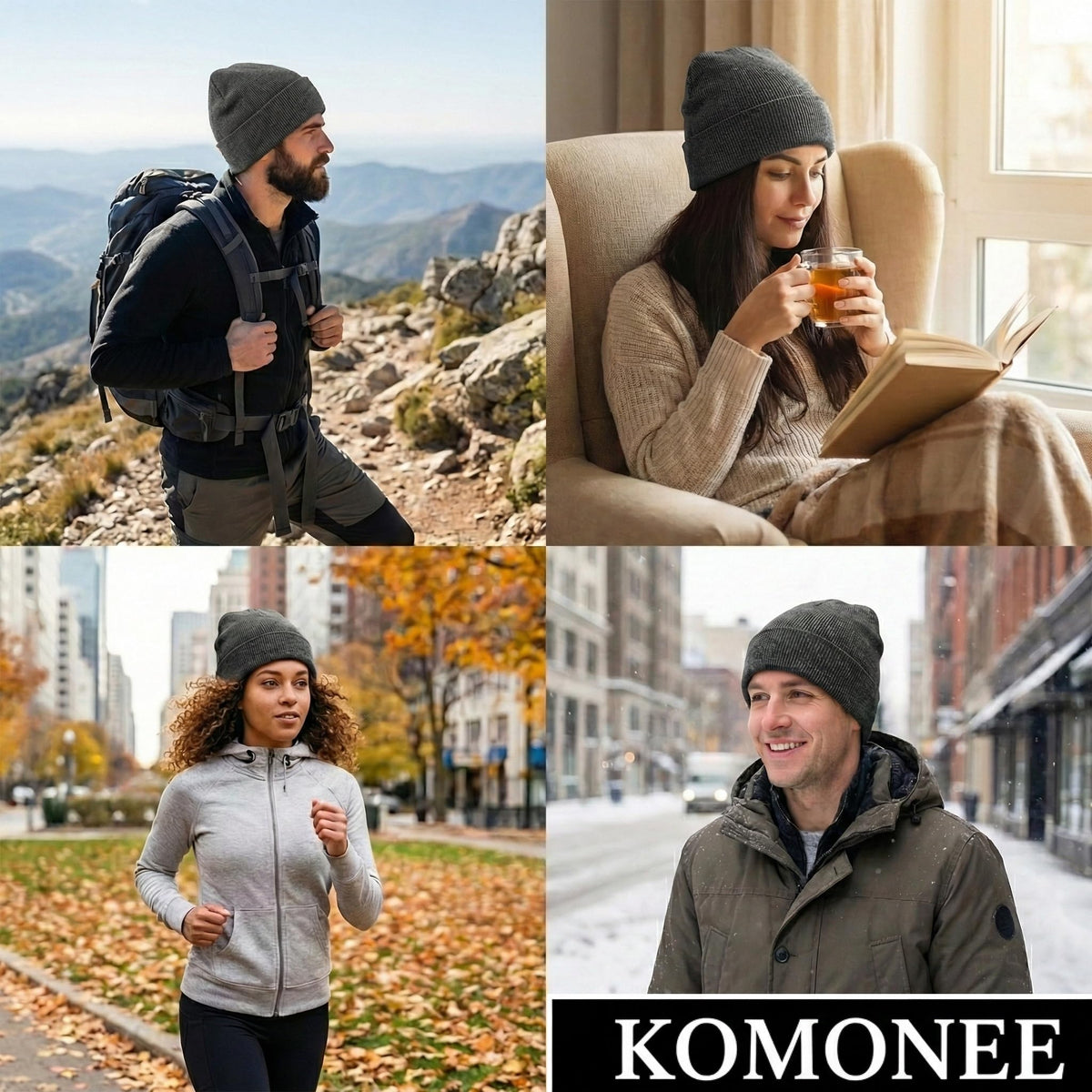 Beanie Hat Plain Soft Comfortable Casual for Men Women Warm Knitted Winter Woolly Skully Ski Headwear Stretchy Thermal Unisex Cap Perfect for Daily Wear Outdoor Sports and Hiking