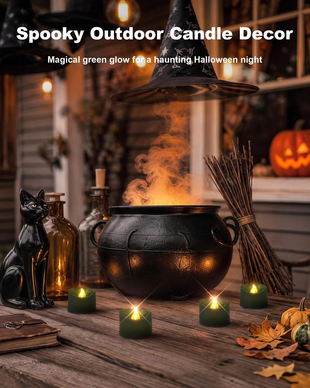 Homemory 24-Pack Flameless Tea Lights Candles Battery Operated, 200+ Hours