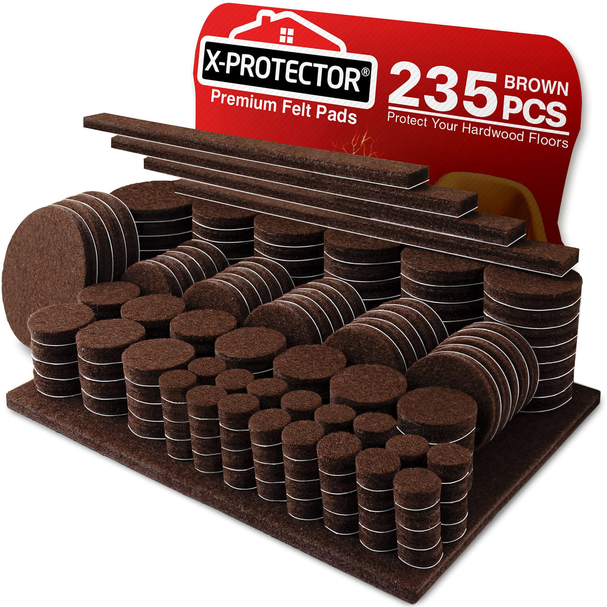Felt Furniture Pads X-PROTECTOR 133 PCS Premium Furniture Pads - Felt Pads
