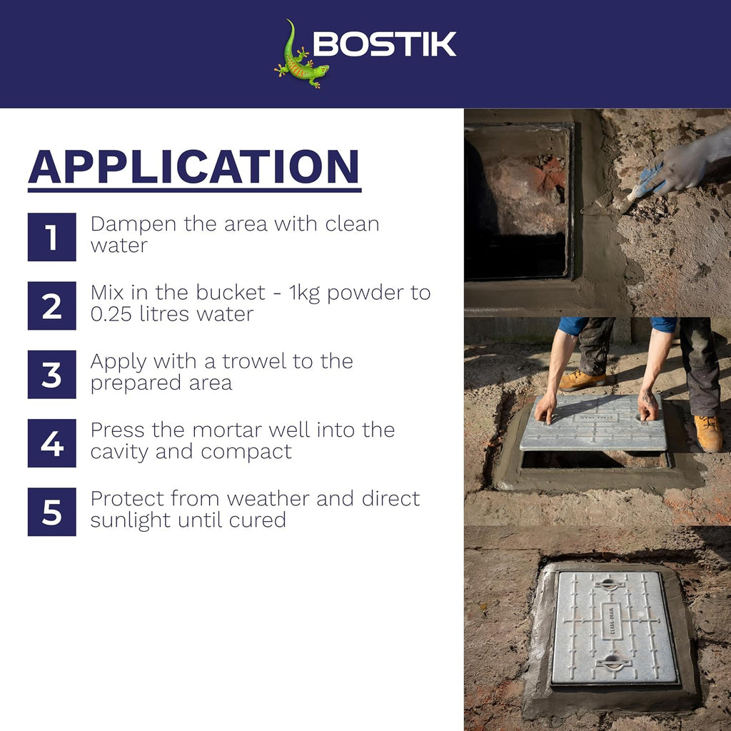 Bostik Rapid Setting Cement 2.5kg - Fast-Setting