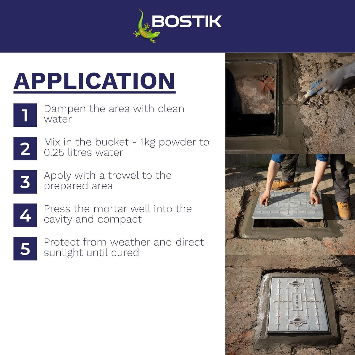 Bostik Rapid Setting Cement 2.5kg - Fast-Setting