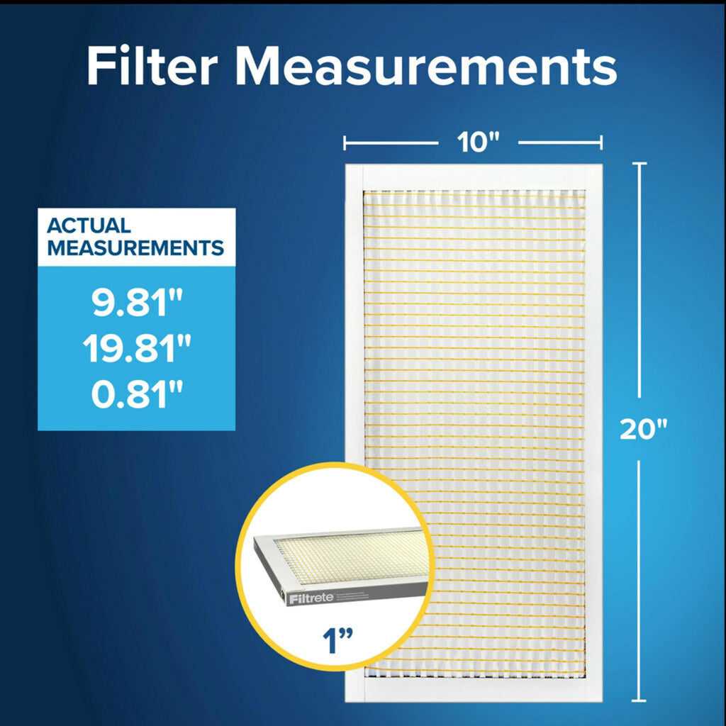 Filtrete 20x25x1 Air Filter, MERV 5, MPR 300, 6 HVAC Filters