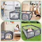 CHOLY Baby Playpen for Babies and Toddlers, Durable Play Pen