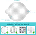 25 Pack Disposable Shower Drain Hair Catcher Mesh Stickers - Peel & Stick Drain Strainers to Prevent Clogs, Strong Waterproof Adhesive, Mess-Free Disposable Drain Covers for Shower & Bathtub