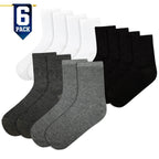 A2Z 4 Kids Boys Girls Cotton Rich Plain Ankle School Socks 6 Pack Age 2-14