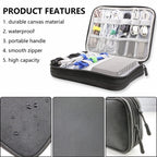 Teskyer Travel Cable Organiser Bag, Travel Essential, Dark Green