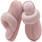 Litfun Women's Fluffy Memory Foam Slippers House Shoes Indoor