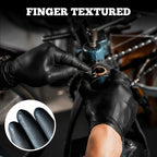 TitanFlex Disposable Nitrile Exam Gloves - 6-mil, Black, Heavy Duty, Latex Free, Food Safe for Cooking
