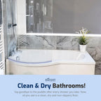 NYCENT Pre Curved Shower Door Seal Strip for 4-6mm Curved Glass – 90cm Long Pre Curved Shower Screen Seal Strip that Covers up to 20mm Gap - Perfect Transparent Shower Screen Seal Replacement