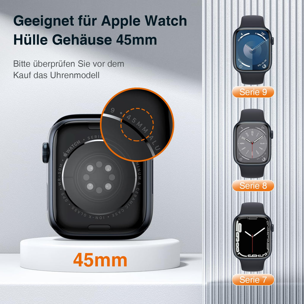 LK 6 Pack Screen Protector for Apple Watch Series 9 8 7 41mm/Series SE 6 5 4 40mm, Screen Protector Compatible for Apple Watch 40/41mm, High Definition, Bubble Free, Clear Flexible TPU Film