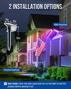 AUDERWIN Solar Spot Lights Outdoor Waterproof, 6 Packs, Neutral White