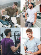 Love My Fashions Mens Plain T Shirt Crew Neck & Short Sleeve Cotton Tops for Men