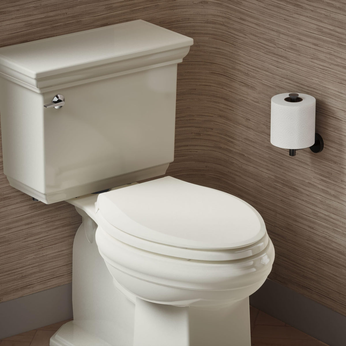 KOHLER Cachet ReadyLatch Elongated Slow Close Toilet Seat, White