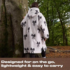 OHS Adults Drying Robe, Water-Resistant Changing Robe Gifts for Women Comfy Sherpa Privacy Robes for Women Men, Stay Dry Jacket Swimming Camping Drying Robes - S/M, L/XL