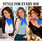 WESTEND CHOICE Square Chiffon Scarves Women's Neck Scarf 50s Retro Bandana