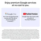 Google Pixel 10a - 7 years of new updates and features, 30+ hours battery, Camera Coach, Gemini Live, Pixel Safe - Fog, 128GB