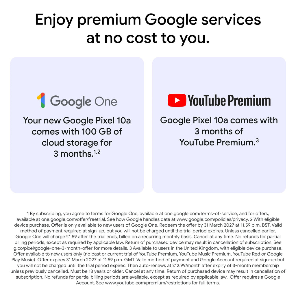 Google Pixel 10a - 7 years of new updates and features, 30+ hours battery, Camera Coach, Gemini Live, Pixel Safe - Fog, 128GB