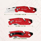 M MEEPO 4-Pack Box Cutter, Colorful Folding Utility Knife w/ 10 pcs Blades