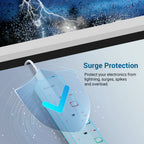 DEWENWILS 6 Way Surge Protected Extension Lead with Individual Switches