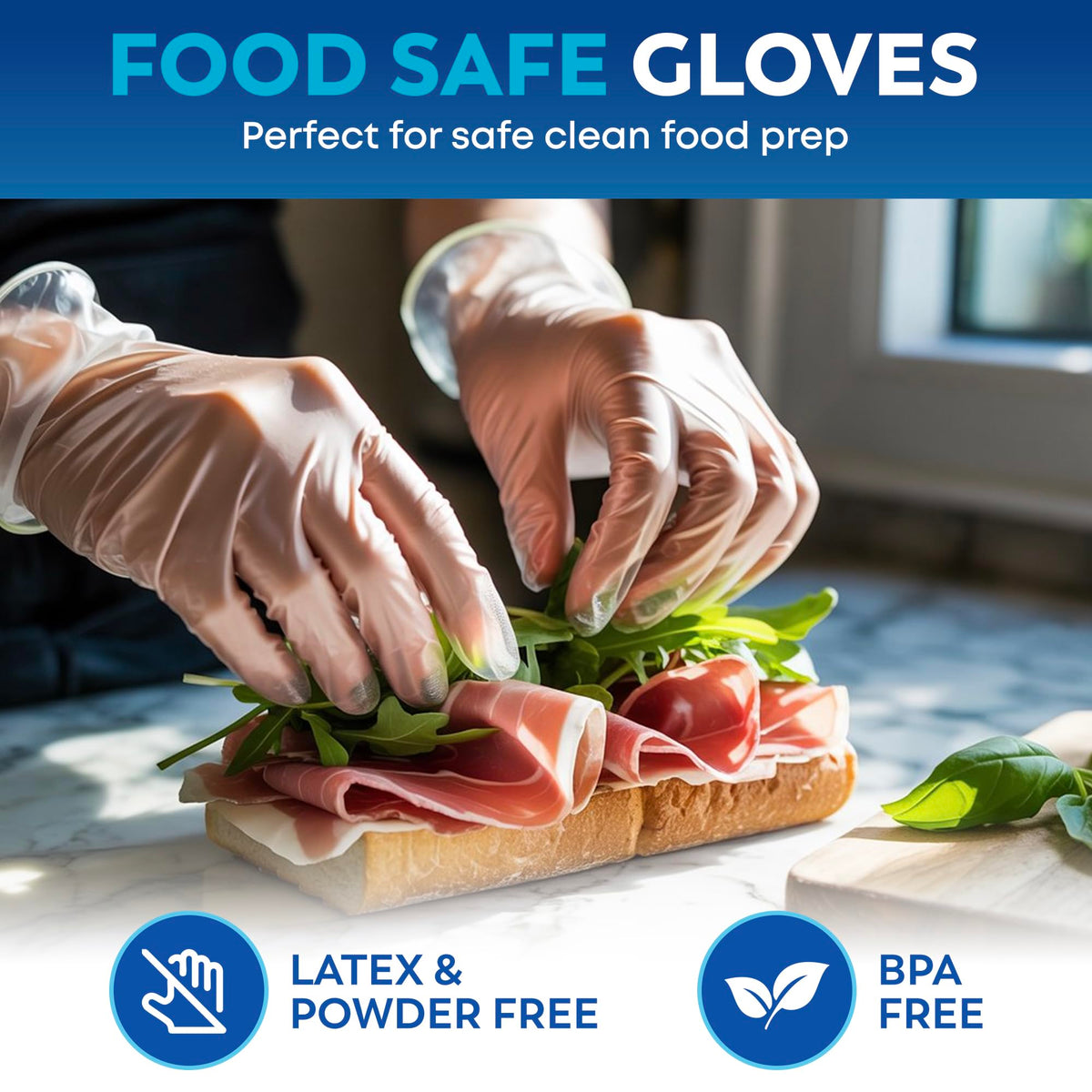 Keppi 600 Pack Disposable Food Prep Gloves – Clear Polyethylene, Latex- BPA & Powder-Free – Bulk Kitchen Gloves for Cooking, Catering, BBQ, Baking, Restaurant Food Handling