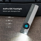 OLIGHT ArkPro EDC Flat Flashlight Rechargeable, Pocket Light, Black CW