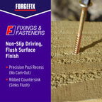 ForgeFix Multi-Purpose Single Thread Screws | 5.0 x 60mm | Zinc | Box 100