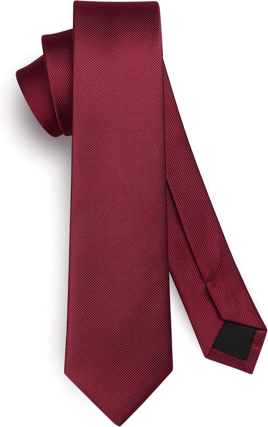 HISDERN Skinny Tie Solid Color 6cm Slim Ties for Men Wedding Classic Formal Business Necktie