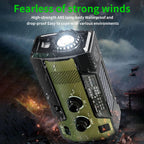 SOLARBABY Wind Up Solar Radio, Emergency Hand Crank Self Powered AM/FM Survival Solar Weather Radio with LED Flashlight,SOS Alarm,2000mAh Emergency Power Bank for Smart Phone (M-Orange)