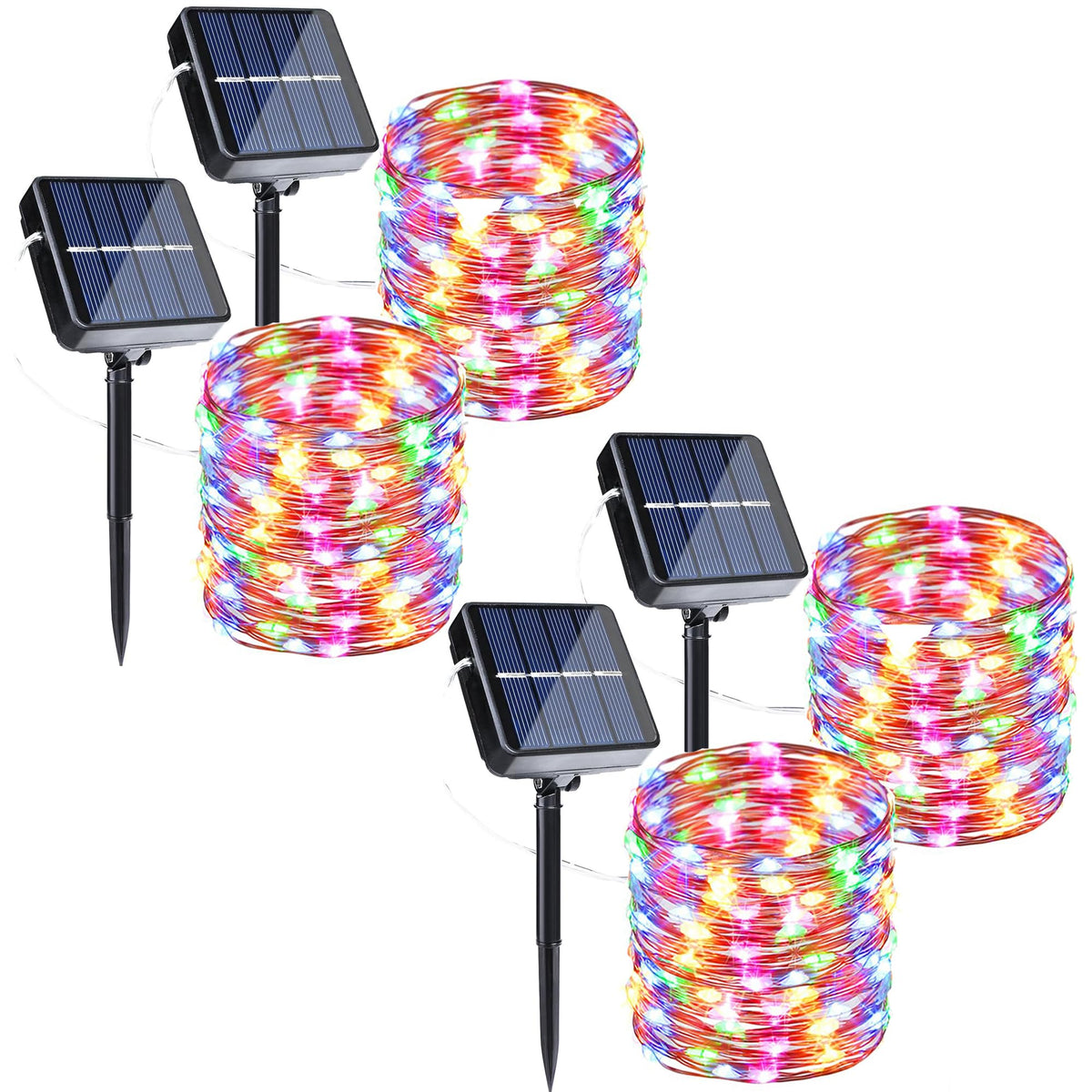 Joomer Solar Fairy Lights, 2-Pack Total 80FT 240LED Lights, Warm White