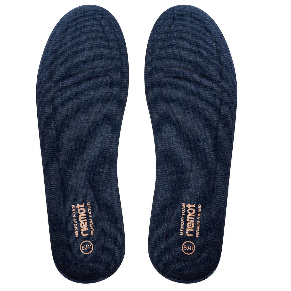 riemot Memory Foam Insoles for Men and Women - Replacement Shoe Inserts Comfort Cushioning for Sports Shoes, Trainers, Sneakers, Work Boots and Walking Shoes, Black with Yellow Base, UK8 / EU42