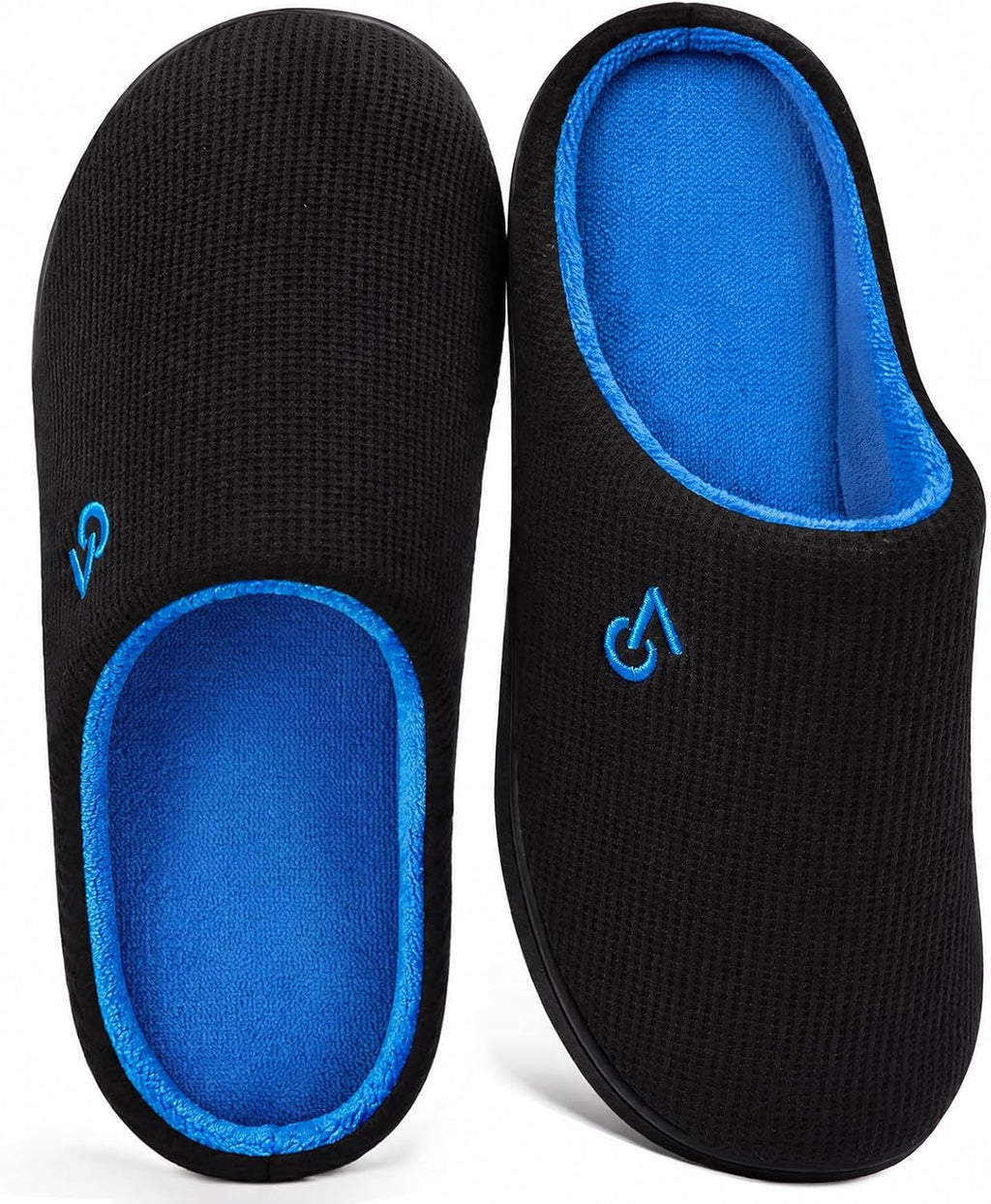 VeraCosy Men's Two-Tone Memory Foam Slippers