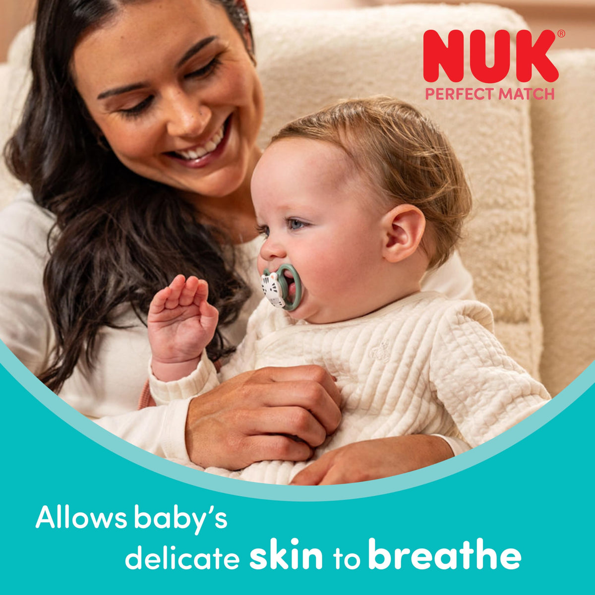 NUK Perfect Match Baby Bottle | 3+ Months | 260ml | Anti Colic Feeding Bottle | PP | Temperature Control Indicator | Hippo | 3 Count