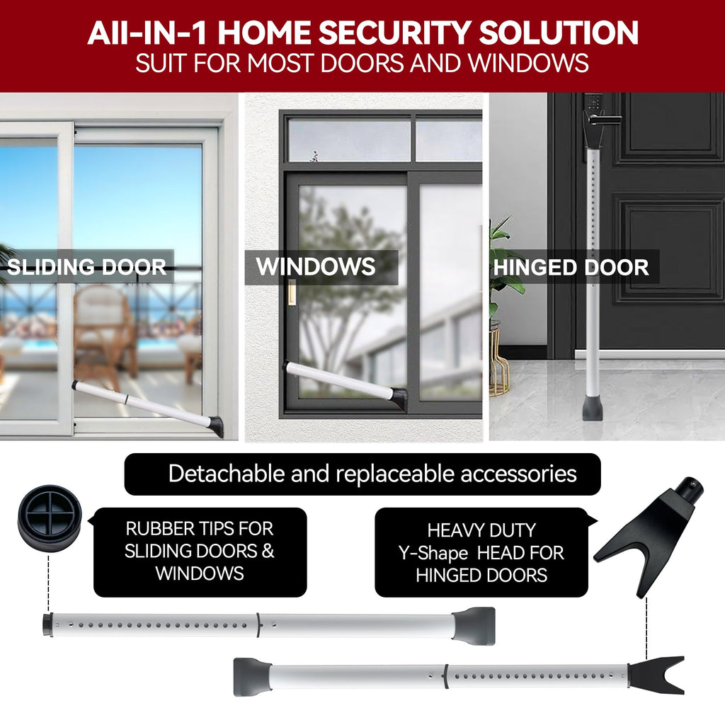 AceMining Door Security Bar, Patio Door Lock, 20-50 in