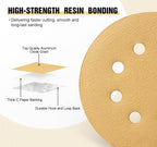 S SATC Sanding Discs 60 Grit 110Pcs Orbital Sander Discs 125mm Hook and Loop Round Orbital Sander Pads for Sanding